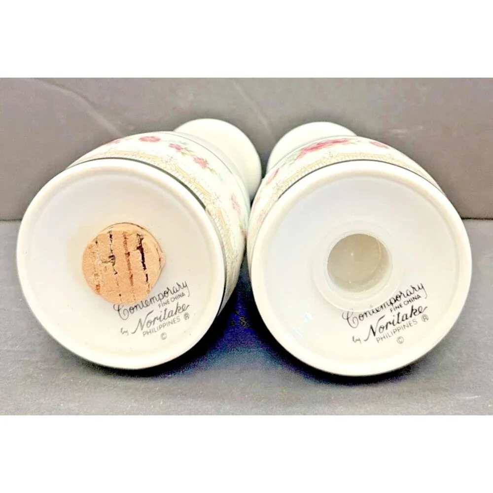 Noritake Roselane Salt & Pepper Shakers Contemporary Fine China 3